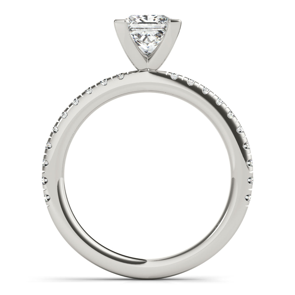 Alyssa V-Prong Princess Cut Engagement Ring Setting