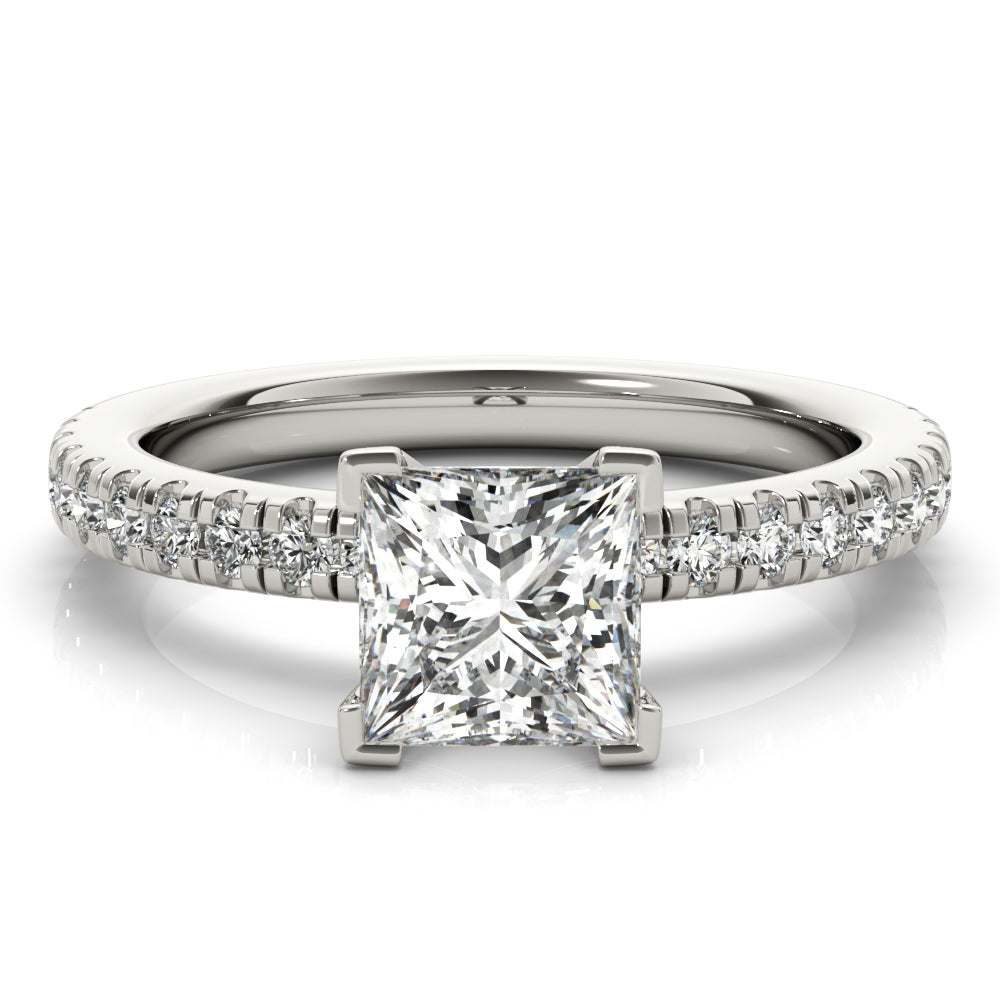Alyssa V-Prong Princess Cut Engagement Ring Setting