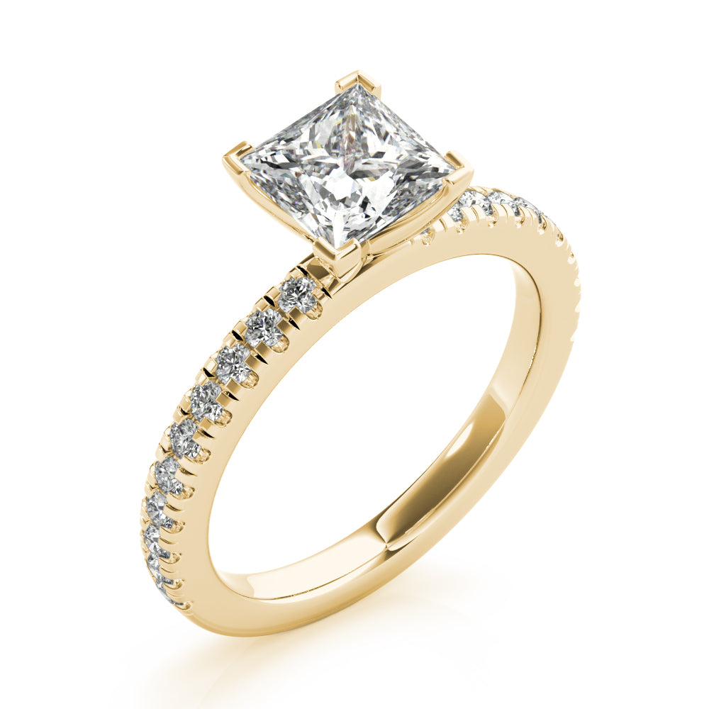 Alyssa V-Prong Princess Cut Engagement Ring Setting