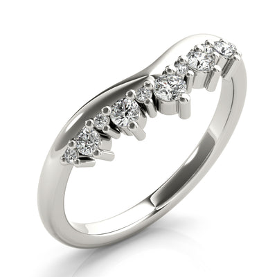 Emily Women's Diamond Chevron Wedding Ring