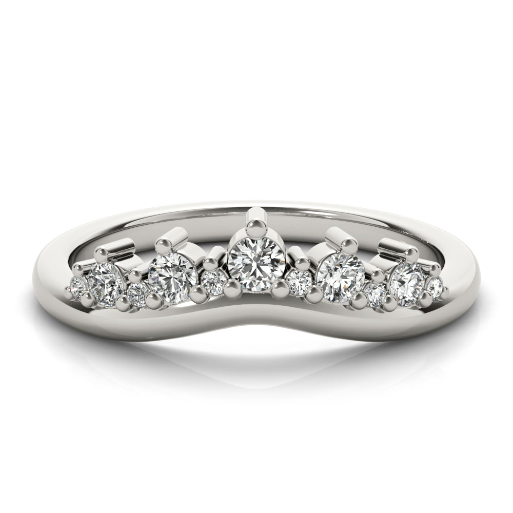 Emily Women's Diamond Chevron Wedding Ring