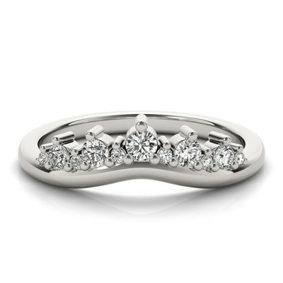 Emily Women's Diamond Chevron Wedding Ring