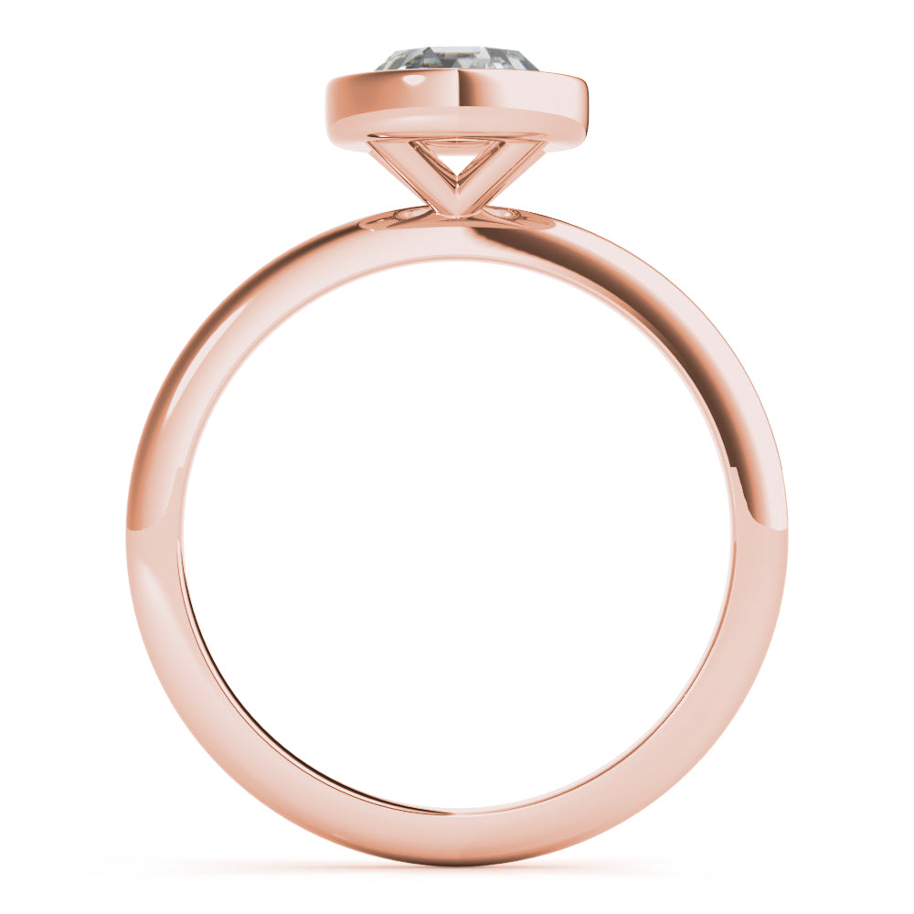 Oval Bezel Engagement Ring Setting