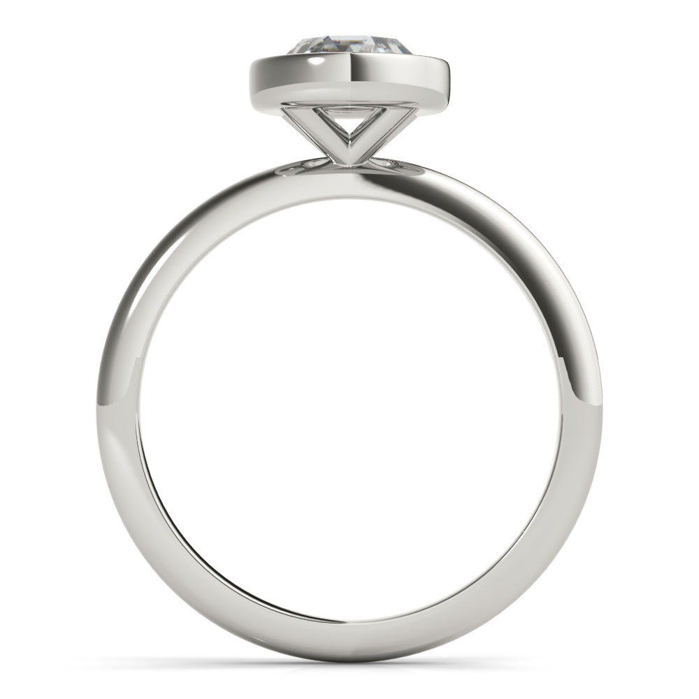 Oval Bezel Engagement Ring Setting