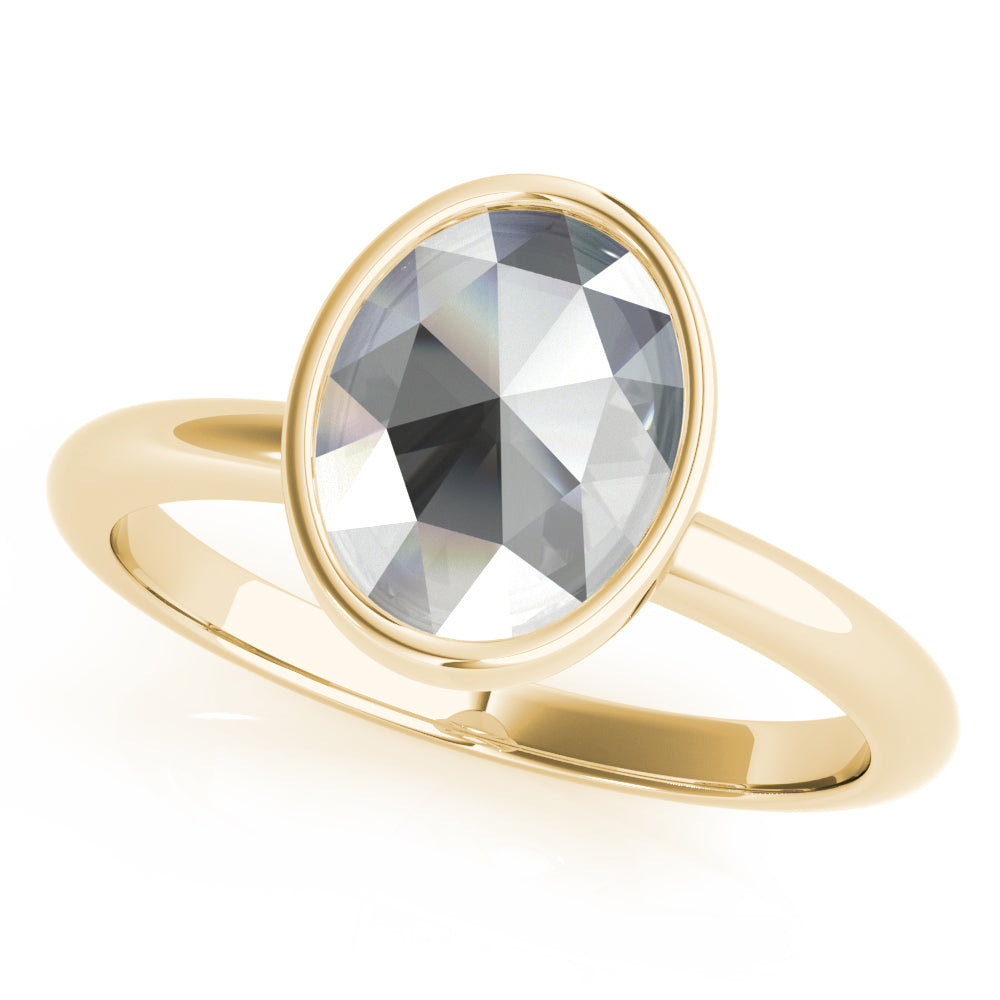 Oval Bezel Engagement Ring Setting