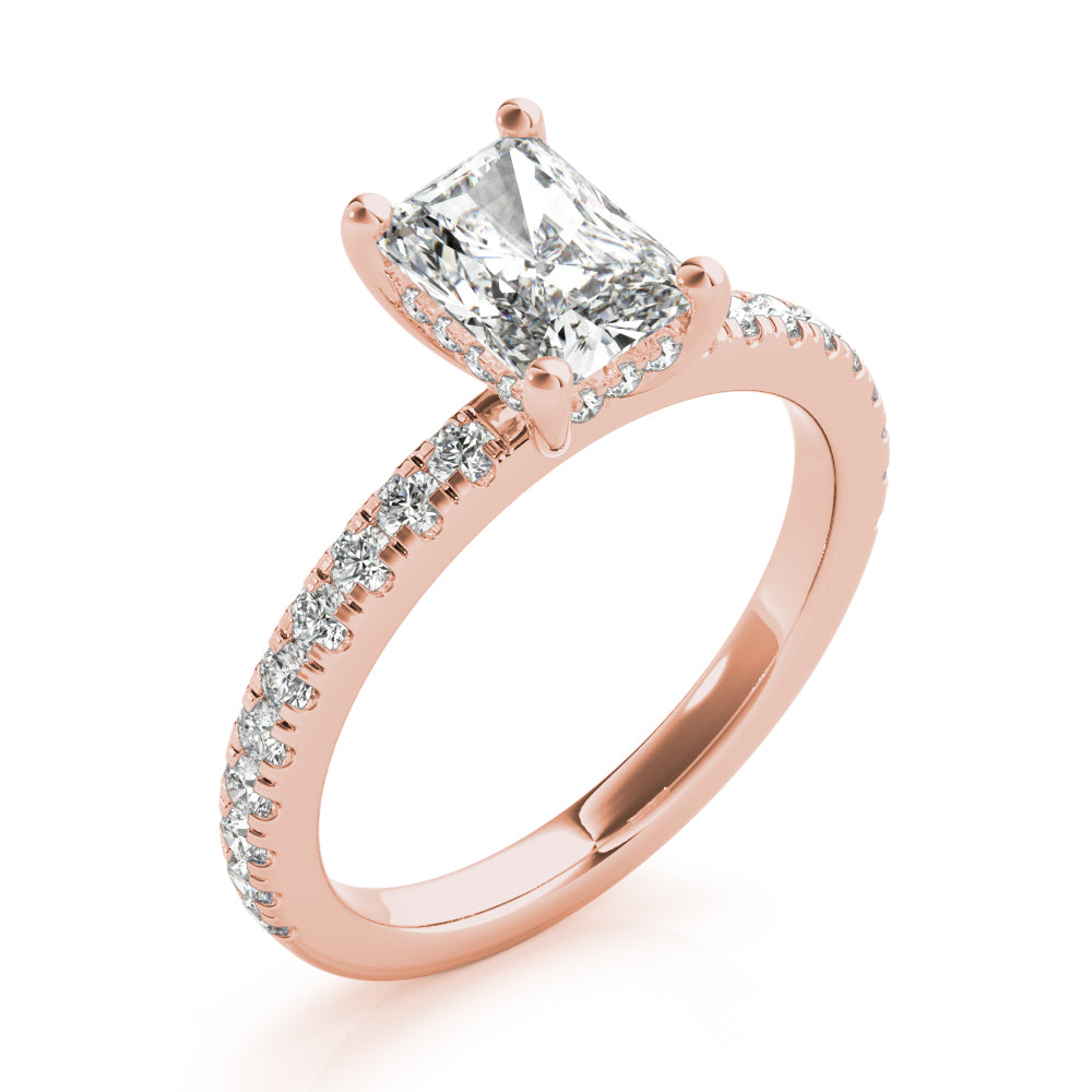 Alyssa Radiant Diamond Engagement Ring Setting