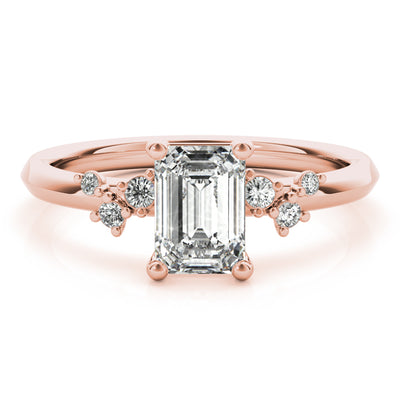 Ivy Petite Emerald Diamond Engagement Ring Setting
