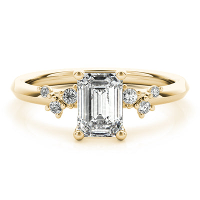 Ivy Petite Emerald Diamond Engagement Ring Setting
