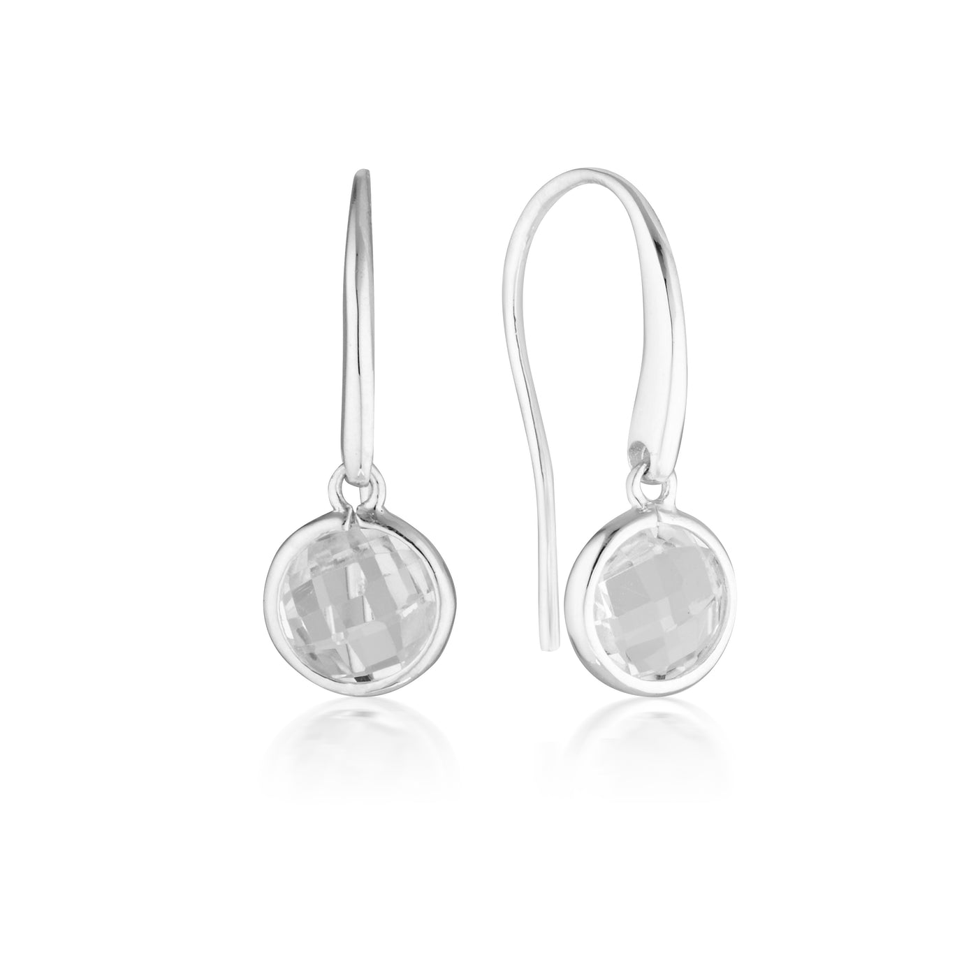 Georgini - Lucent Sterling Silver Cubic Zirconia Drop Earrings Small