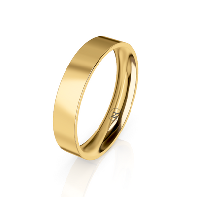 Women's Flat Comfort Fit Wedding Ring (AG) - Yellow Gold