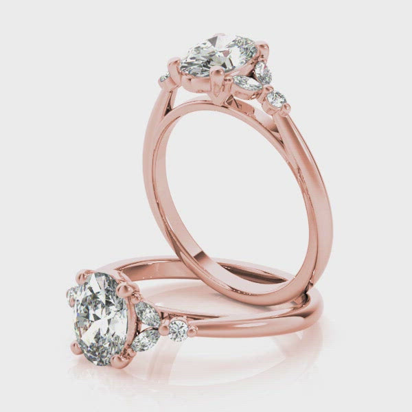 Blair Oval Diamond Engagement Ring Setting
