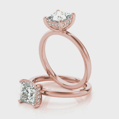 Noelle Square Princess Cut Diamond Engagement Ring Setting