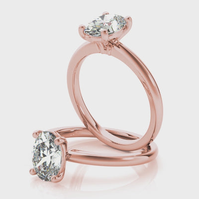 Courtney Oval Diamond Engagement Ring Setting