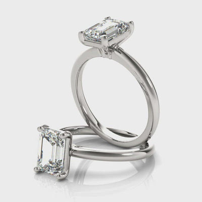 Courtney Emerald Diamond Engagement Ring Setting