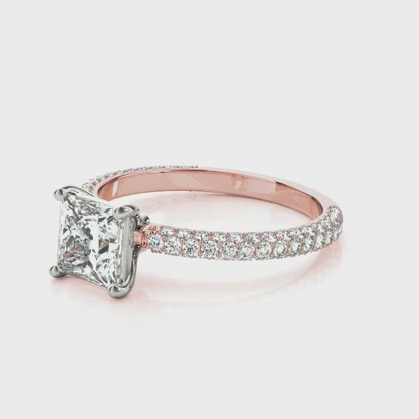 Juliet Square Princess Cut Diamond Engagement Ring Setting