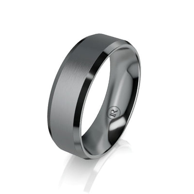 The Vanguard Tantalum Bevelled Wedding Ring