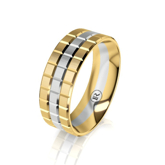 grooved gold rings